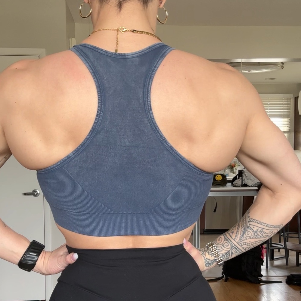 Bombshell Sportswear Mineral Seamless Bra - Neptune Blue - Picture 4 of 5